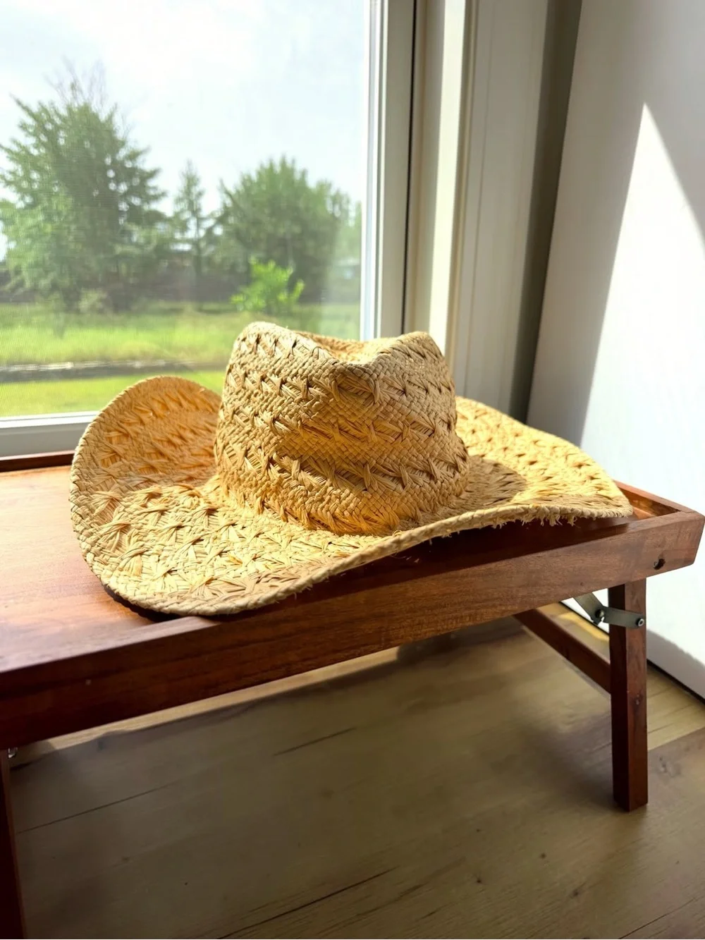 Wyeth Straw Rancher Hat | Boho Western Summer Accessory | EUC